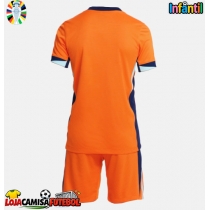 Camisa de Futebol Holanda Equipamento Principal Infantil Europeu 2024 Manga Curta (+ Calças curtas)